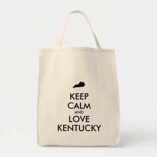 Customizable KEEP CALM and LOVE KENTUCKY Tote Bag