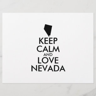 Customizable KEEP CALM and LOVE NEVADA Flyer
