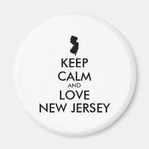 Customizable KEEP CALM and LOVE NEW JERSEY Magnet