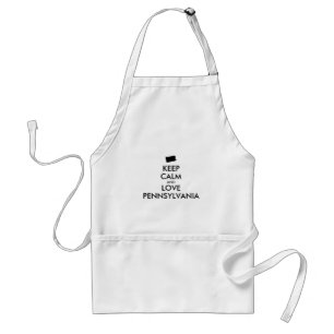 Customizable KEEP CALM and LOVE PENNSYLVANIA Standard Apron