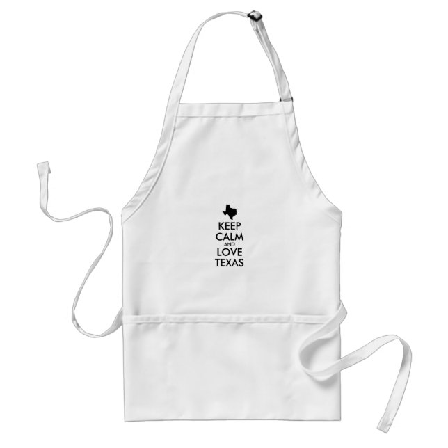 Customizable KEEP CALM and LOVE TEXAS Standard Apron (Front)