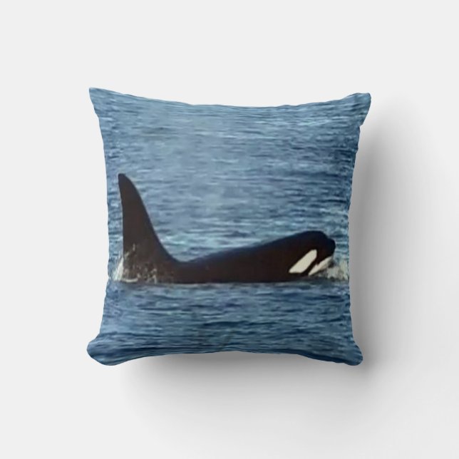 Customizable Killer Whale "Aquarius" Orca Cushion (Front)