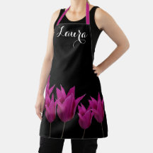 Customizable Laura name pretty purple tulip floral