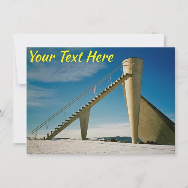 Customizable Lillehammer Norway card (Front)