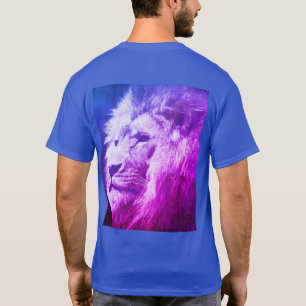 Customizable Lion Face Modern Mens Deep Royal Blue T-Shirt