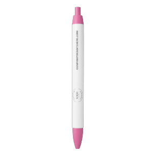 Customizable logo website simple business Pink Blue Ink Pen