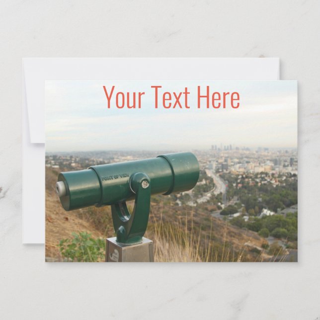 Customizable Los Angeles from Mulholland Dr card (Front)
