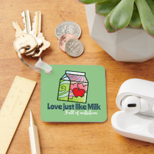 Customizable Love just like milk Key Ring
