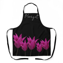 Customizable Margot name purple tulip floral boho