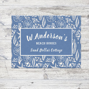 Customizable Marine-Blue Oceanic Textured Doormat