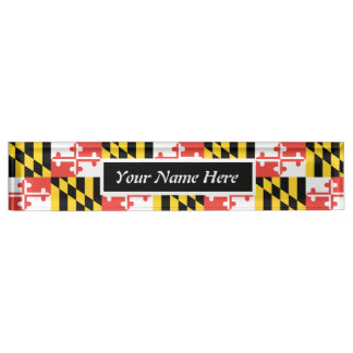 Customizable Maryland Flag Nameplate