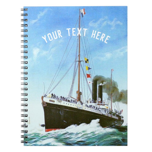 CUSTOMIZABLE MERCHANT STEAMER NOTEBOOK (Front)