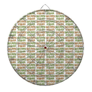 Customizable Merry Xmas Dartboard