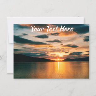 Customizable Midnight Sun, Norway Card