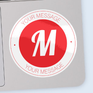 Customizable Monogram & Circular Text Template