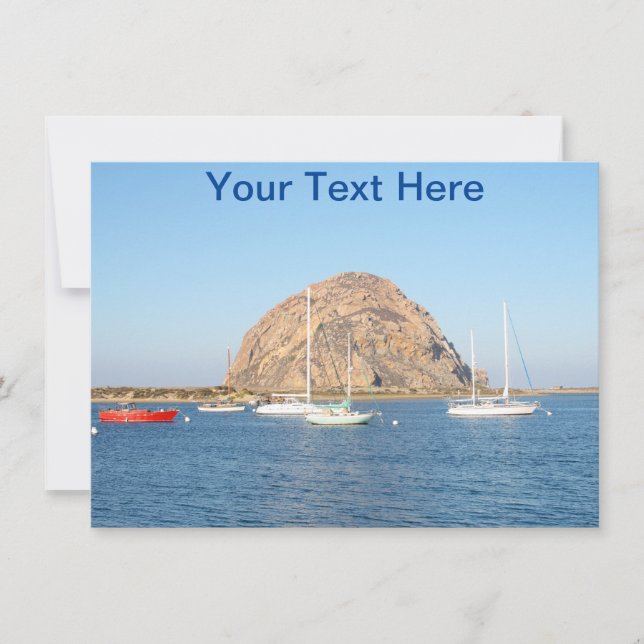 Customizable Morro Rock, California card (Front)