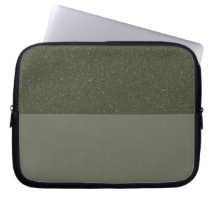 Customizable Moss Green Glitter Laptop Sleeve