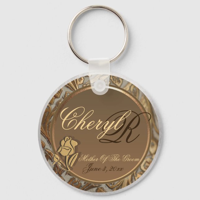 Customizable Mother Of The Groom Keepsake Keychain (Front)