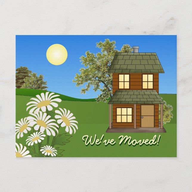 CUSTOMIZABLE Moving Announcement Notice Postcard (Front)