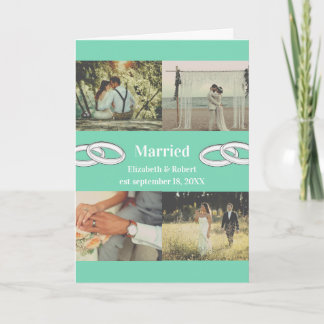Customizable Multi Photo Wedding Family Gift Card