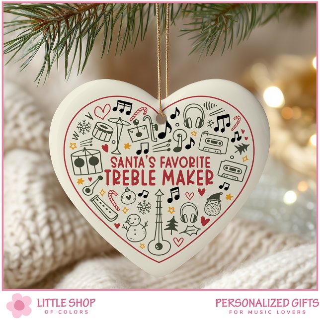 Customizable Music Teacher Student Photo Ceramic Tree Decoration (Creator Uploaded)