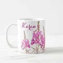 Customizable name Karen pretty pink flowers floral