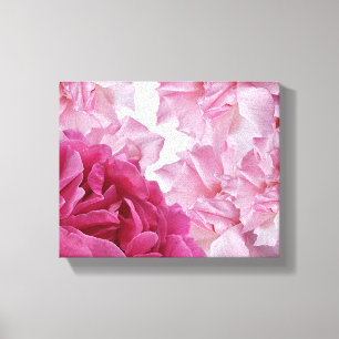 Customizable name Margot Pink rose petal floral  Canvas Print