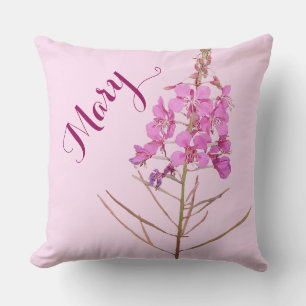 Customizable name Mary pretty pink floral girly Cushion