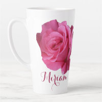 Customizable name Miriam pretty pink rose floral