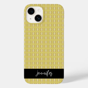 Customizable name Seamless lemon pattern Case-Mate iPhone 14 Case