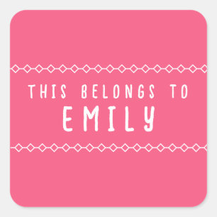 Customizable Name This Belongs to Stickers