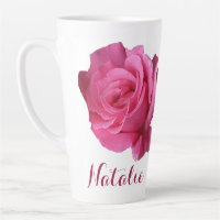 Customizable Natalie name pink rose flowers boho