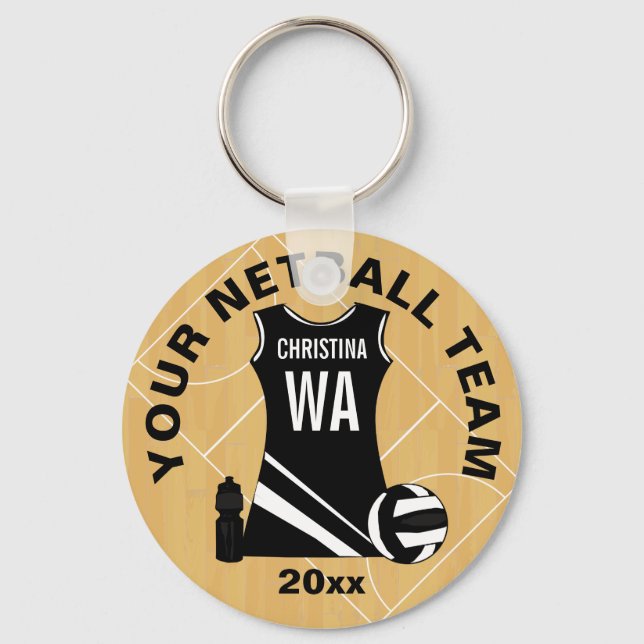 Customizable Netball V2 Key Ring (Front)