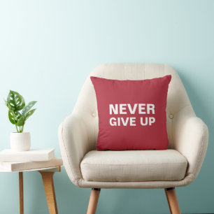 Customizable Never Give Up Never Surrender Square Cushion