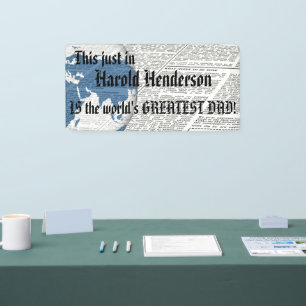 Customizable news headline world's greatest dad banner
