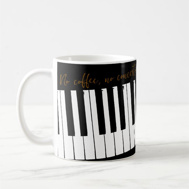 Customizable No Coffee No Concerto Mug (Left)