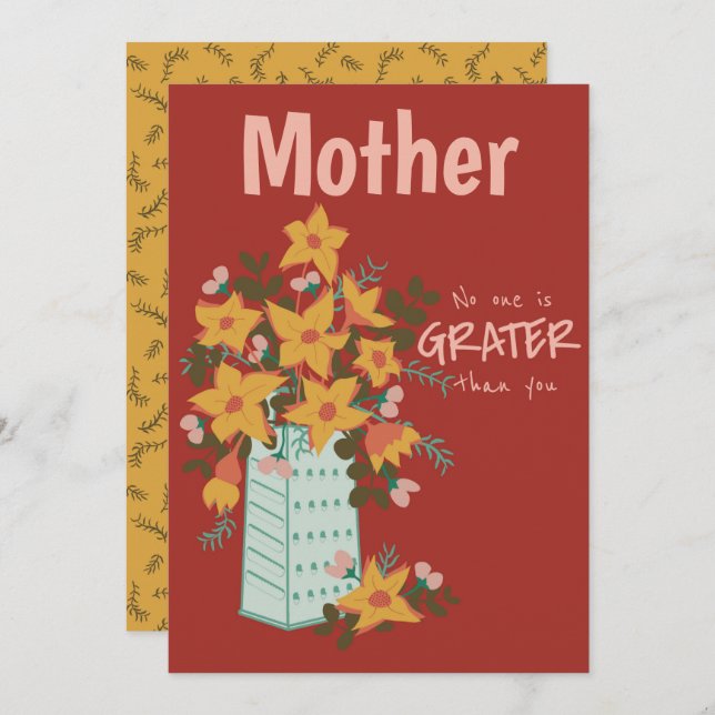 Customizable 'No one is Grater' - Greeting Card (Front/Back)