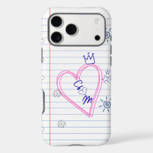 Customizable Notebook Scribbles Phone Case