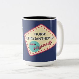 Customizable Nurse on Nightshift Two-Tone Coffee M Two-Tone Coffee Mug