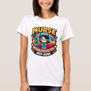 Customizable Nurse Superhero Cape T-Shirt