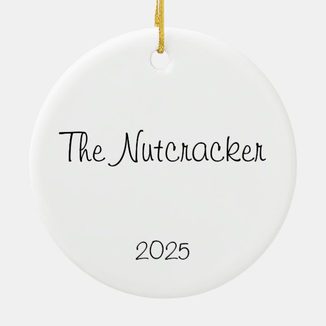 Customizable  Nutcracker Fritz Keepsake Ceramic Tree Decoration (Back)