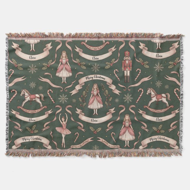 Customizable   Nutcraker Throw Blanket (Front)