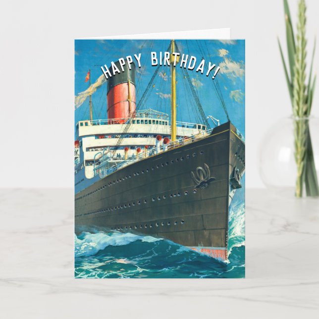 CUSTOMIZABLE OCEAN LINER CARD (Front)