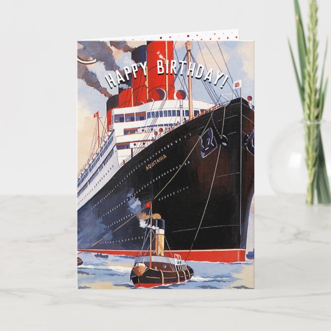CUSTOMIZABLE OCEAN LINER CARD (Front)
