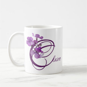Customizable Olivia name purple flower trendy boho Coffee Mug