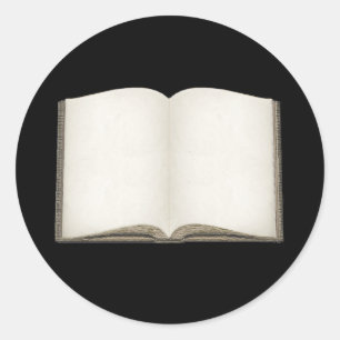 Customizable Open Book Stickers
