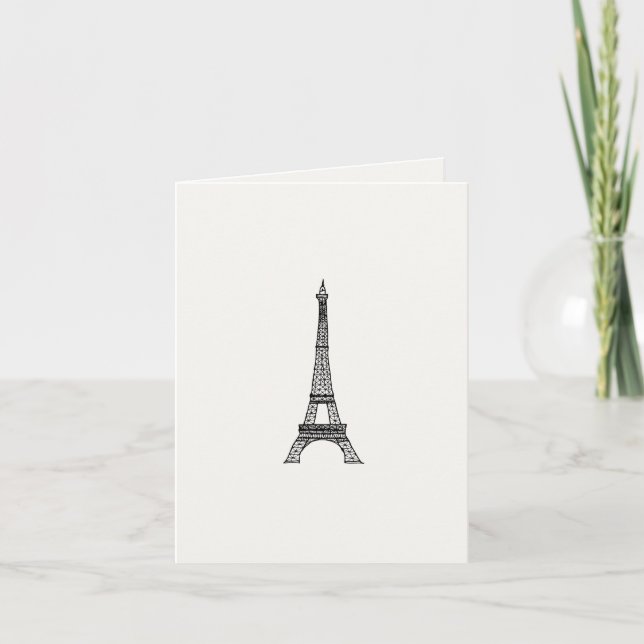 Customizable_Paris_Eiffel Tower Card (Front)