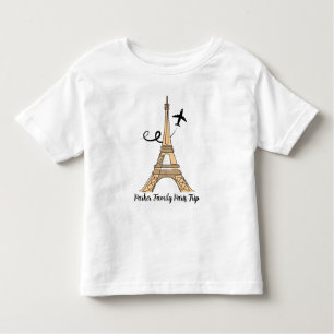 Customizable Paris Trip Chic Eiffel Tower Toddler T-Shirt