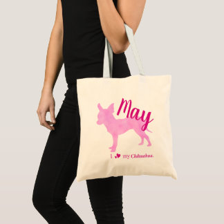 Customizable Pastel Chihuahua Tote Bag チワワ