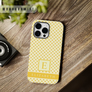 Customizable Pastel Pale Butter Yellow Polka Dot Case-Mate iPhone 14 Pro Max Case
